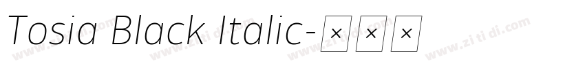 Tosia Black Italic字体转换